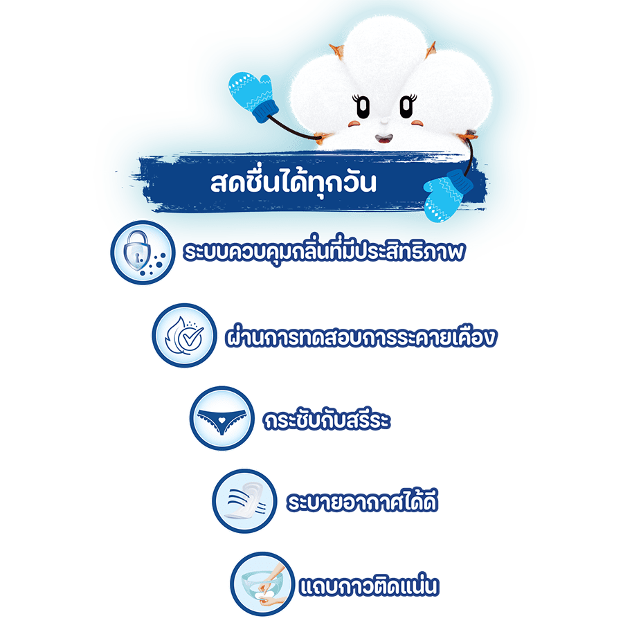 โมลเพด เนเชอรัล ไอซี่ คูล แผ่นอนามัย แบบมาตรฐาน